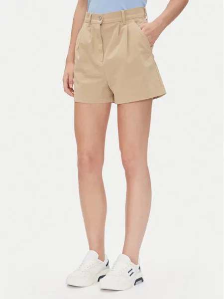 Tommy Jeans Szorty materiałowe Claire beżowy