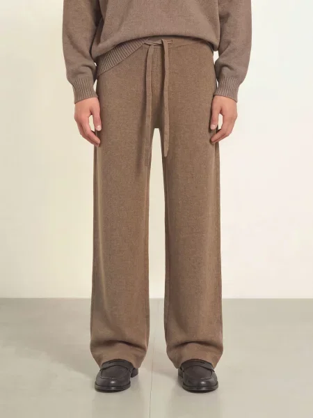 Roberto Collina Kalhoty Pantalone Z Merino Vlny černošedá