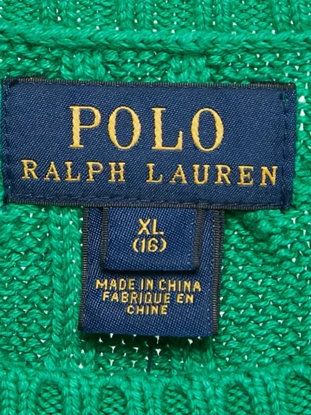 Плетен пуловер Polo Ralph Lauren зелено