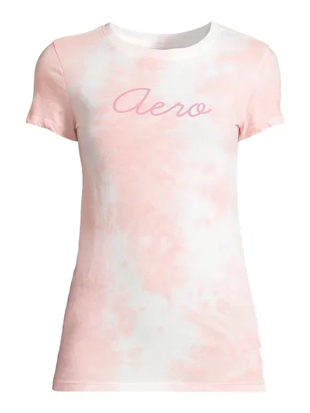 AÉROPOSTALE Tricou roz / roz pitaya alb