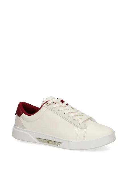 Kožené tenisky Tommy Hilfiger bílé