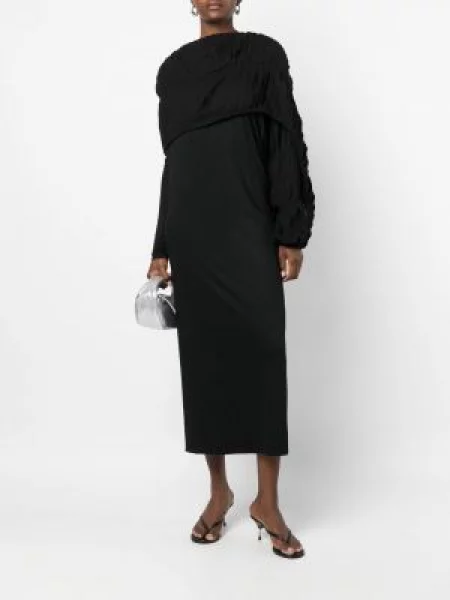 Vilnonis kostiumas suknele Yohji Yamamoto juoda