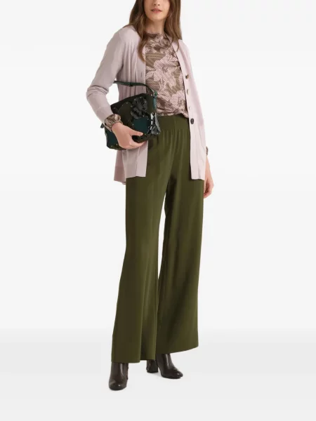 Pantaloni Maliparmi cu talie înaltă verde