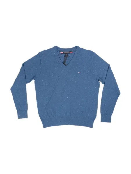 Dzianinowy sweter Tommy Hilfiger niebieski