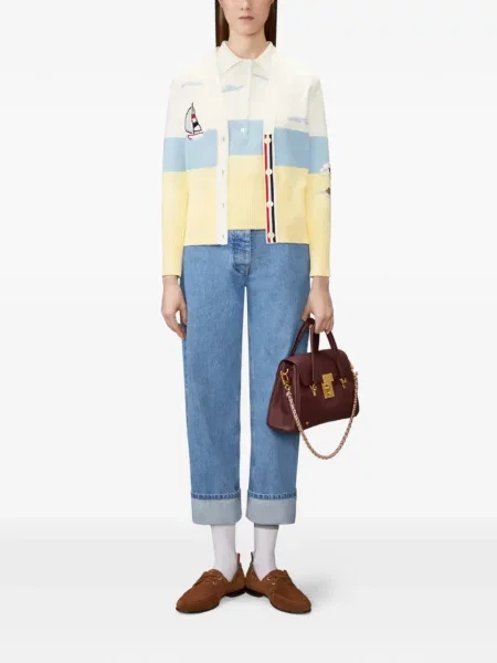 Ujjatlan pólóing Thom Browne fehér