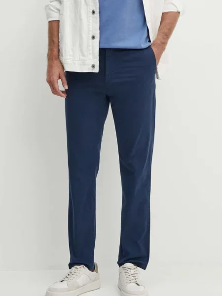 Hlače Boss Orange mornarsko modra
