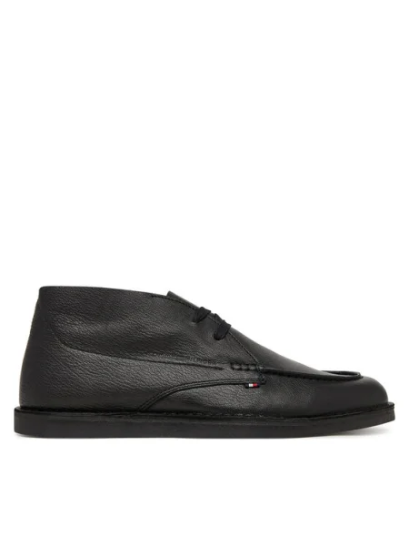 Tommy Hilfiger Pantofi Hilfiger Stitchdown Tbl Lth Chuk negru