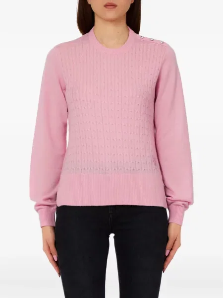 Lung tricou Liu Jo tricotate roz