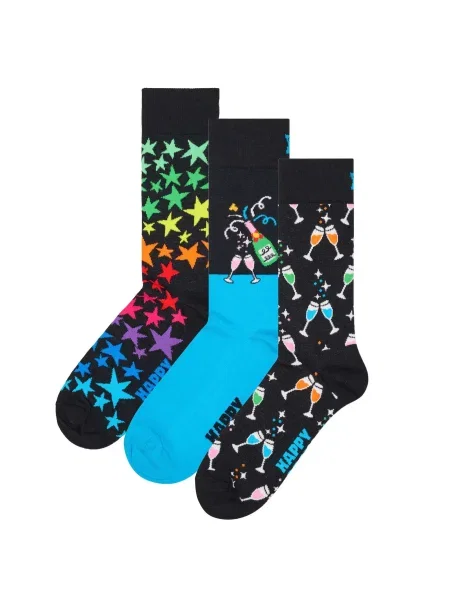 Happy Socks Nogavice azur / rumena / lila črna