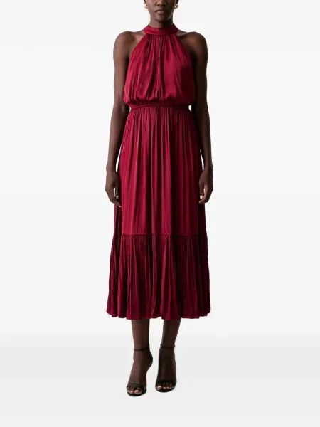 Rochie midi Morgan cu gât halter roșu