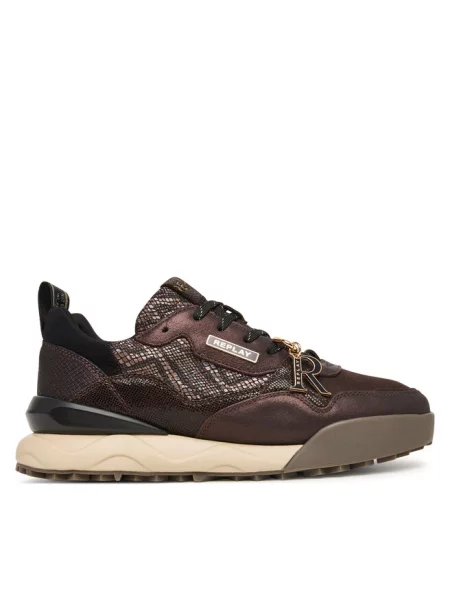 Sneakersy REPLAY brązowe