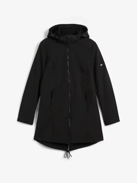 Hydrofobowa parka softshellowa czarna