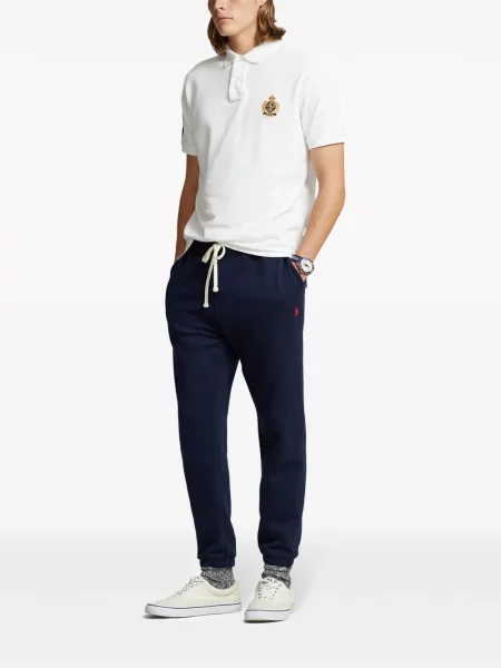 Prugasta polo majica Polo Ralph Lauren s printom od kašmira plava