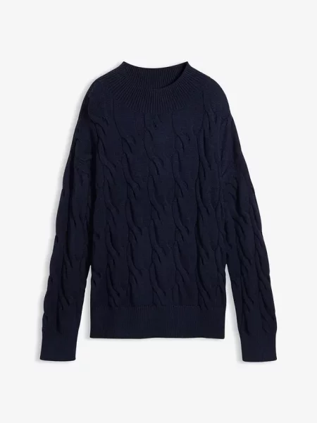 Sweter oversize z miękkiej mieszanki niebieski