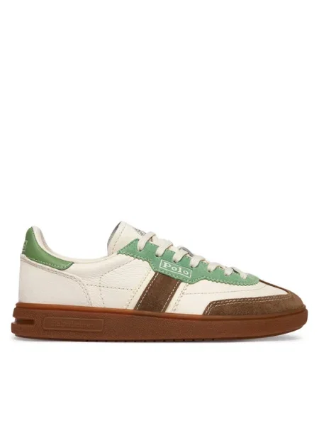 Sneakerși Polo Ralph Lauren din piele alb