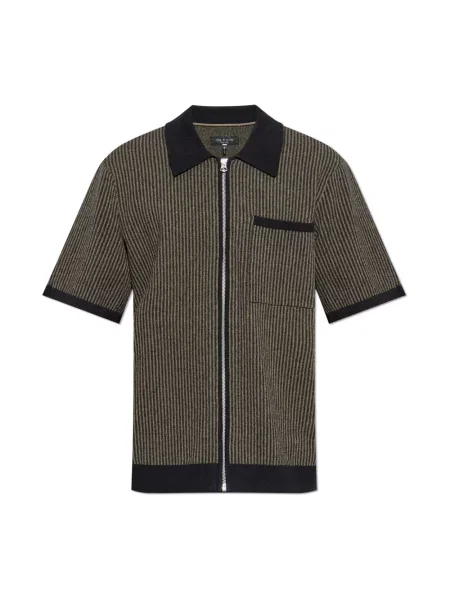 Koszula Rag & Bone w paski z paskiem czarna