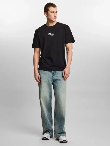 Koszulka sportowa Prosto Crack Box Logo z krótkim rękawem czarna