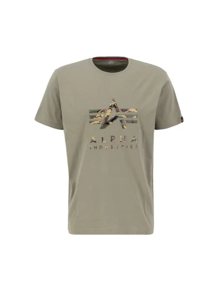ALPHA INDUSTRIES Tricou nisipiu kaki / oliv maro