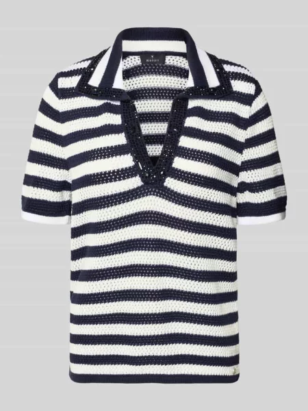 Koszulka polo w dzianinowym wyglądzie krój regular fit Monari