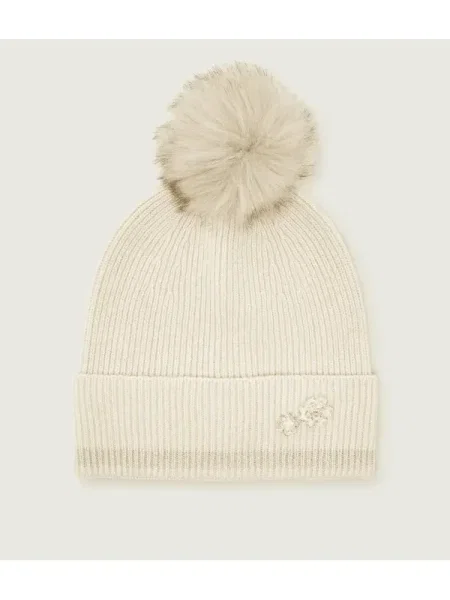 Marc Cain Căciulă cu adaos de lână și cașmir bej