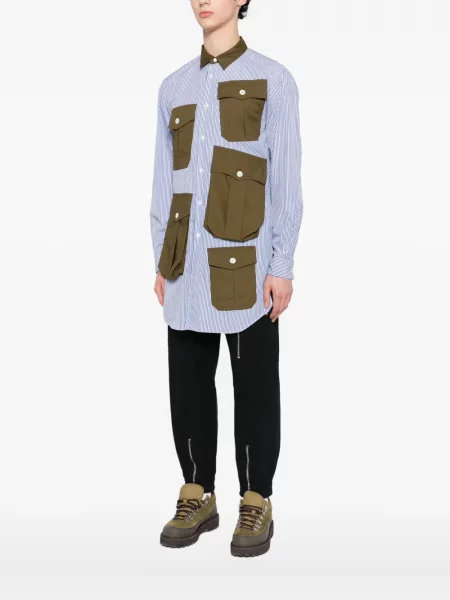 Cămașă Comme Des Garcons Homme Plus plisată albastru