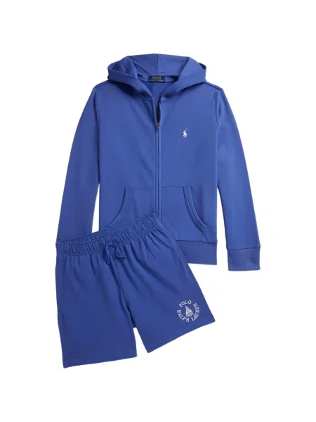 Bluza z kapturem dziecięca Polo Ralph Lauren niebieska