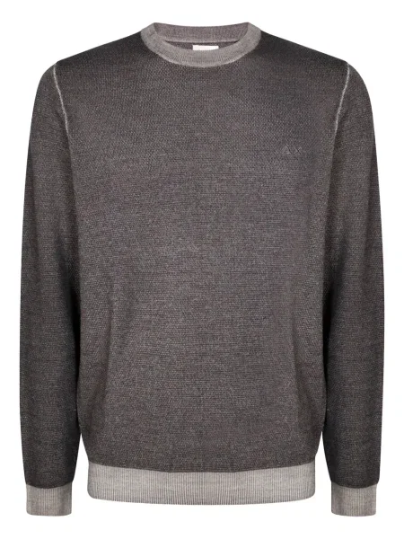 Pulover Sun68 de lână cu decolteu în U gri