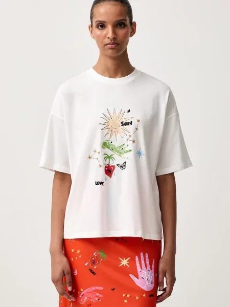Never Fully Dressed tricou pentru femei din alb