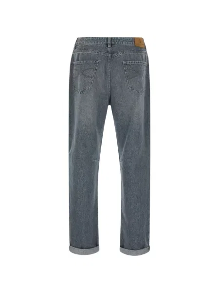 Jeansy straight leg dziecięce Brunello Cucinelli szare