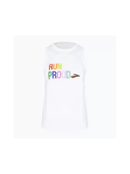 Футболка для бігу Brooks Distance Graphic Tank white/rainbow/brow біла