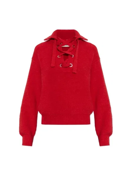 Sweter Isabel Marant wełniany czerwony