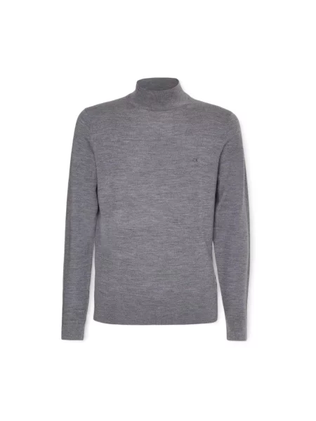 Sweter Calvin Klein wełniany szary