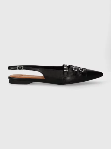 Vagabond Shoemakers bőr balerina cipő HERMINE nyitott fekete