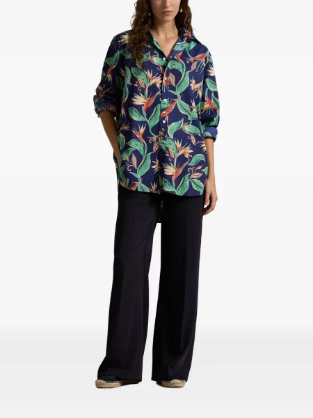 Polo Polo Ralph Lauren z twillu do kolan plisowane żółte