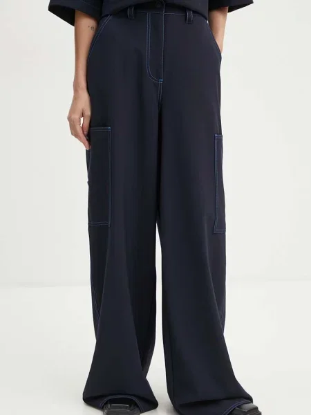 Sunnei pantaloni din lana albastru