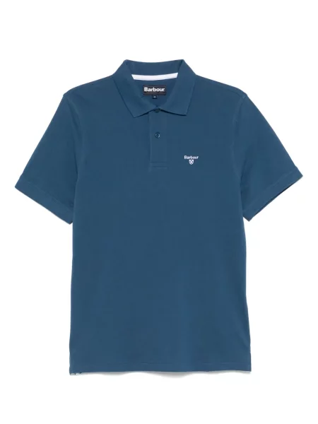 Polo Barbour cu broderie albastru