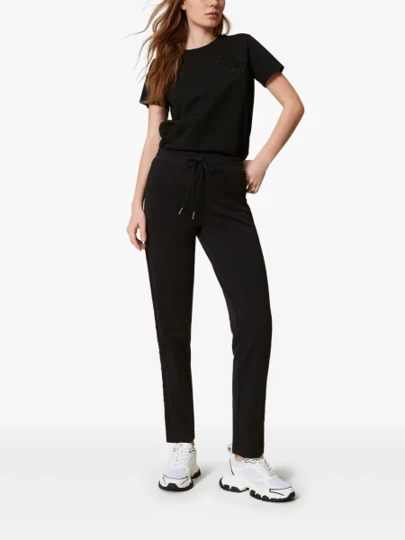Pantaloni Twinset tricotate negru