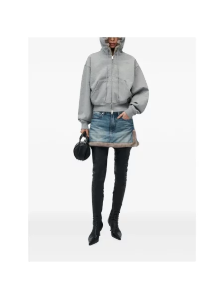 Bluza z kapturem Alexander Wang z kapturem szara