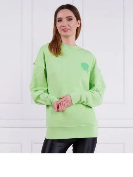 Karl Lagerfeld Hanorac ikonik tonal | Relaxed fit verde