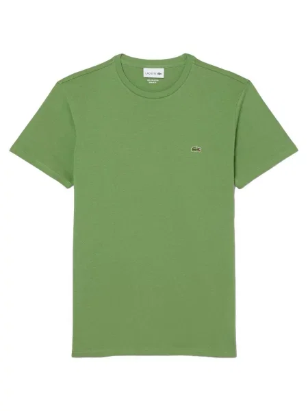 Tricou Lacoste cu decolteu rotund verde