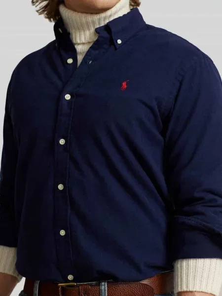Koszula casualowa o kroju regular fit z czystej bawełny Polo Ralph Lauren granatowa