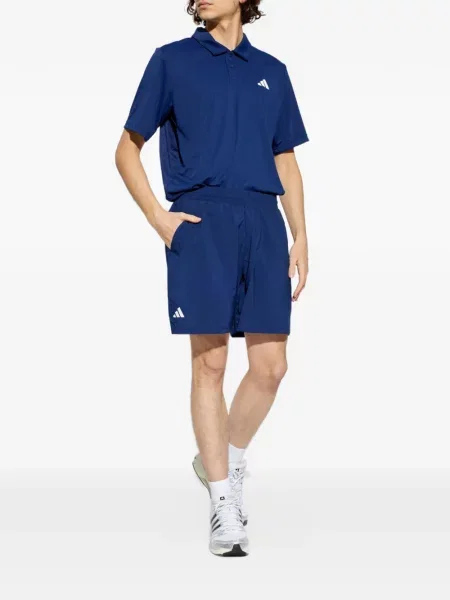 Ριγέ τένις μπλούζα Adidas με αυτόγραφο μαύρο