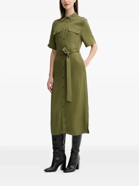 Rochie tip cămașă Gant de costum verde