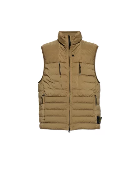 Kamizelka puchowa Stone Island z kamieniami zielona