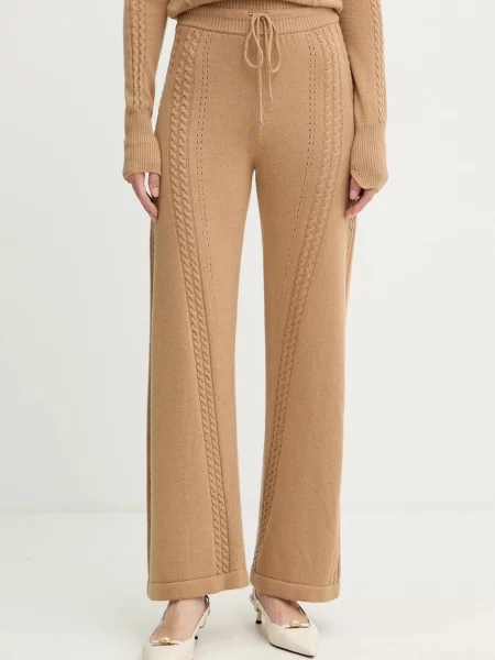 Hlače z dodatkom volne Ermanno Scervino rjava