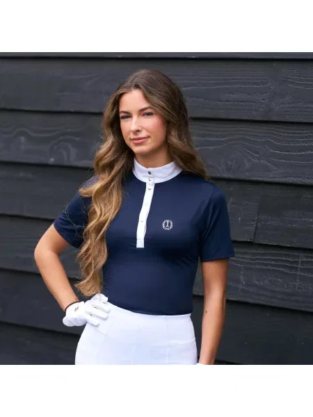 Koszulka polo na zawody Imperial Riding Basic niebieska