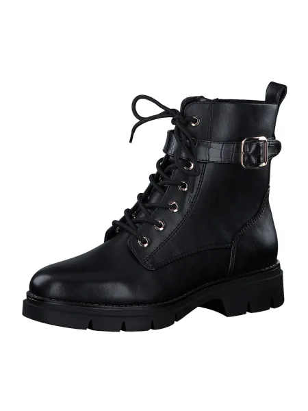 Tamaris Šněrovací kozačky černá