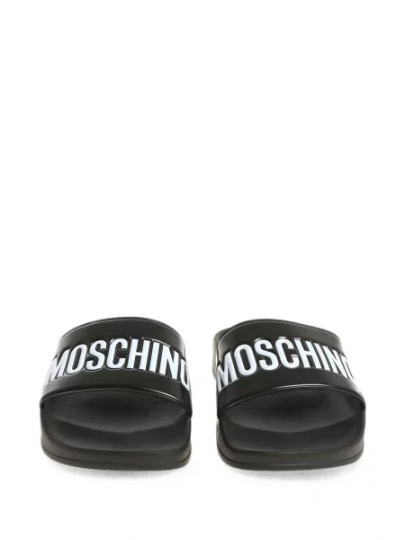 Papuci Moschino cu imagine negru