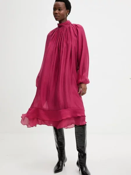 Платье мини Answear.lab клеш бордовое