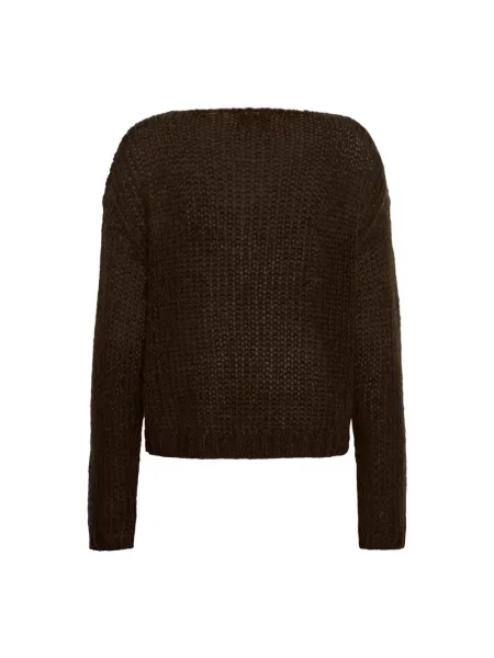 Dzianinowy sweter My Essential Wardrobe brązowy